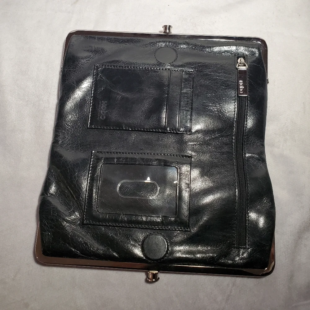 Hobo Lauren Clutch Wallet Multi Patch Leather